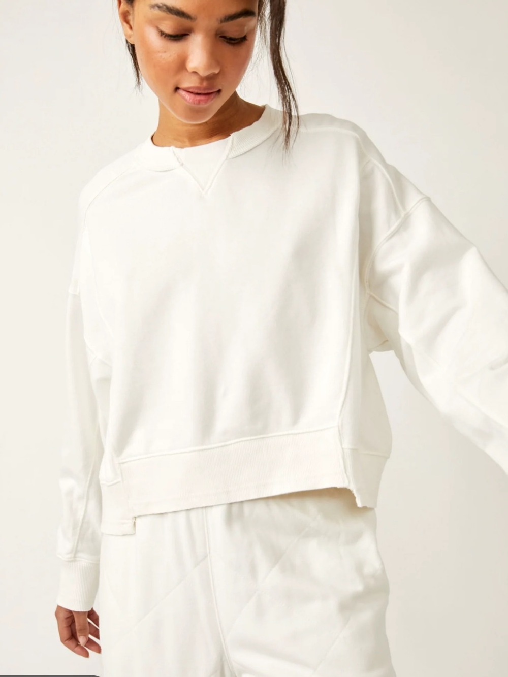 FP Movement Intercept Women's White Cropped Pullover
